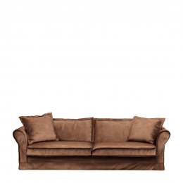 Carlton sofa 3 5 seater velvet chocolate