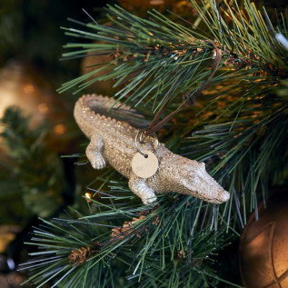 Happy crocodile ornament