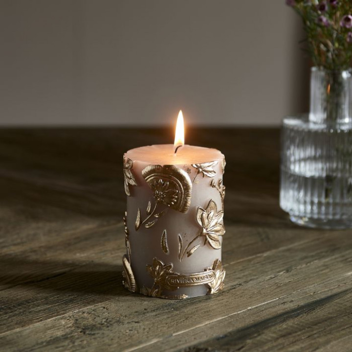 Poetic folk candle 7x10