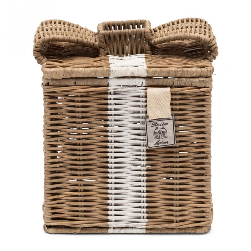 Rustic Rattan Lovely Bow Tissue Box