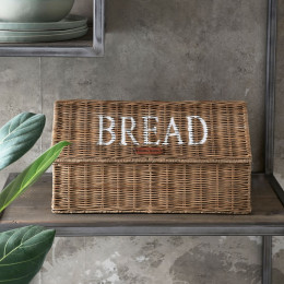 Rustic rattan home made bread basket