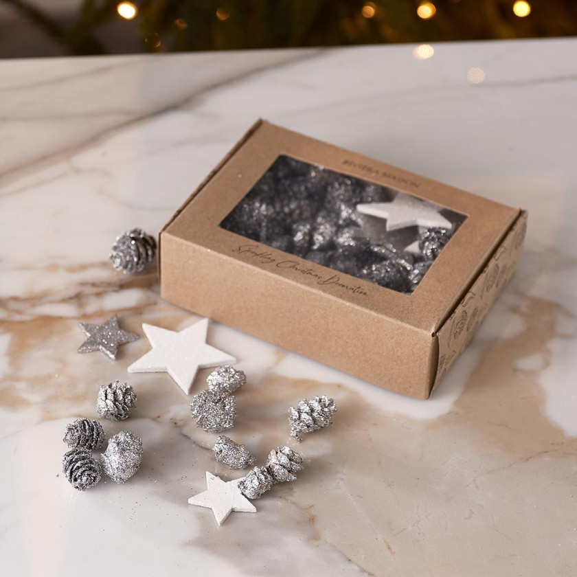 Sparkling Christmas Decoration silver