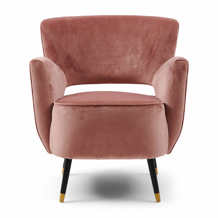 Laurel armchair velvet iii rose stain