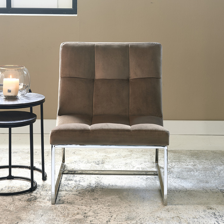 Thompson place chair velvet iii golden mink