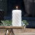 Twisted pillar candle off white 8x15