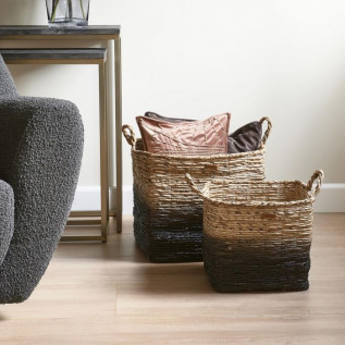 Rugged luxe basket set of 2 pieces
