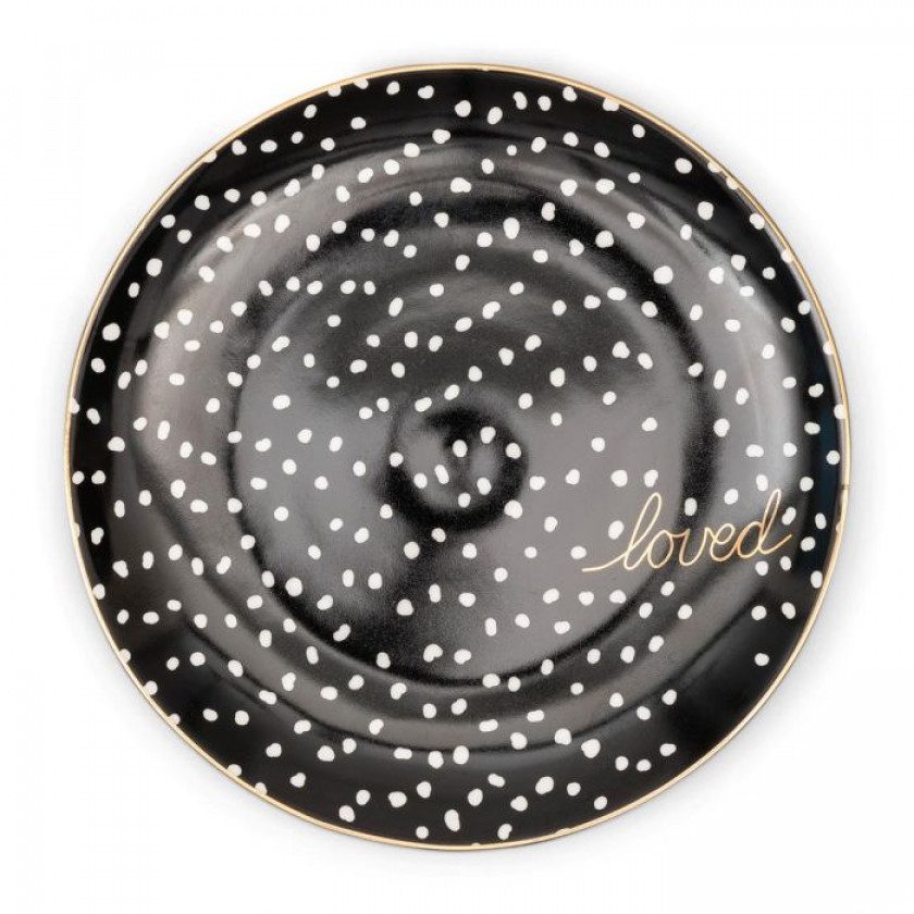 Dots & Stripes Loved Cake Plate