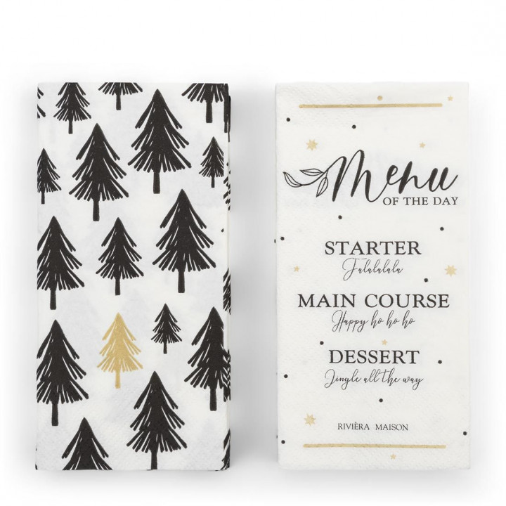 Paper napkin christmas menu