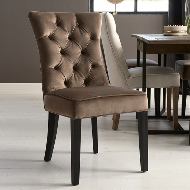 Balmoral dining chair velvet iii golden mink