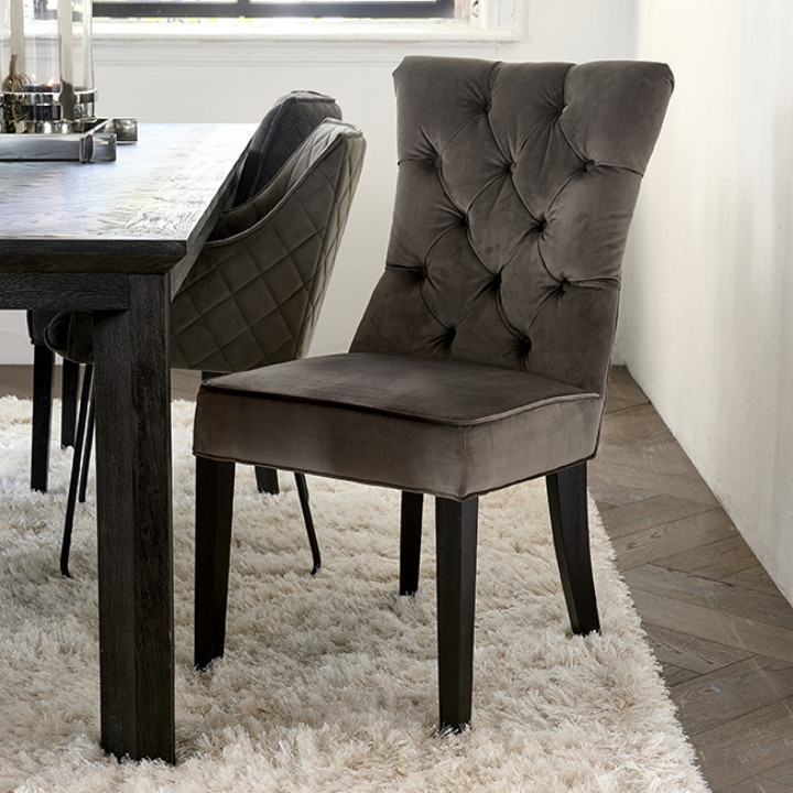 Balmoral dining chair velvet iii anthracite