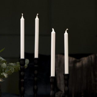 Dinner candles eco off white 4pcs