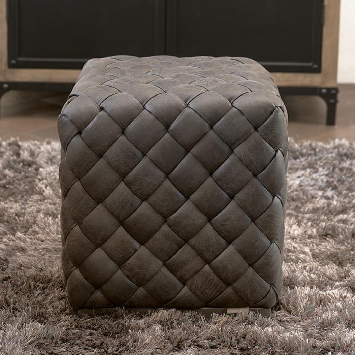 Room 48 stool 40x40 pel espresso