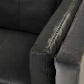 Biltmore love seat leather charcoal