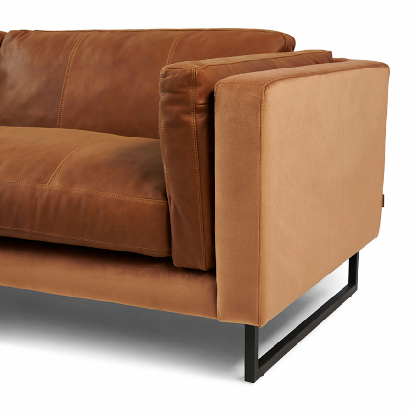 Biltmore - 3.5 Seater Sofa - Leather, Cognac