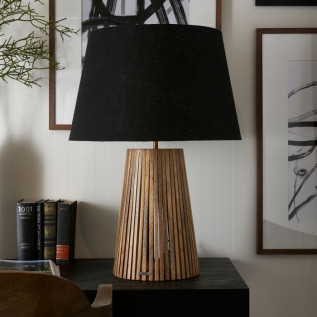 Bradbury wood slats lamp base