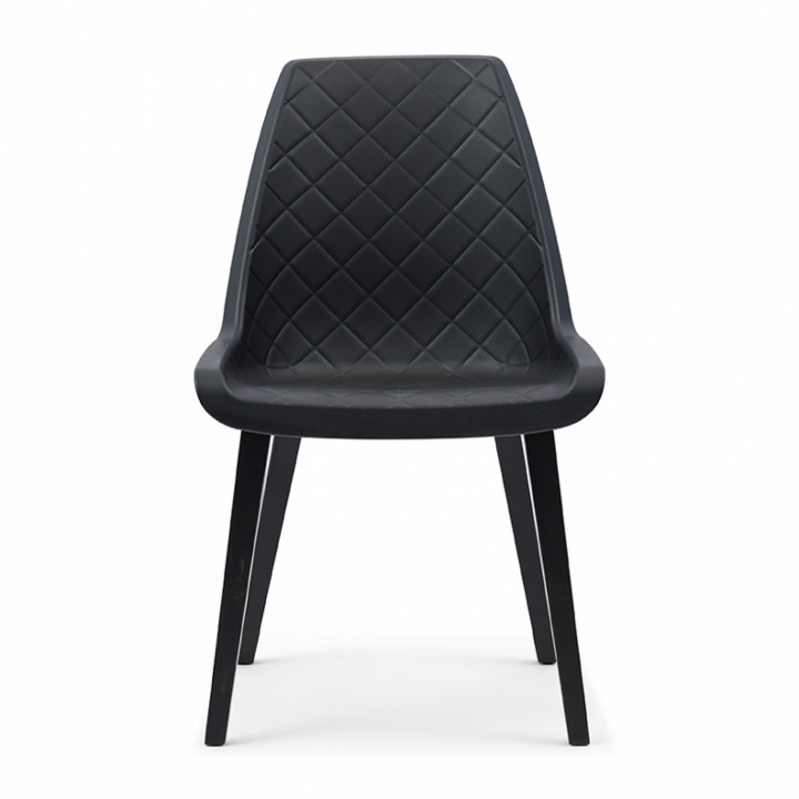 Amsterdam city dining chair black legs black body