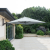 Wall mounted cantilever parasol with cover grey