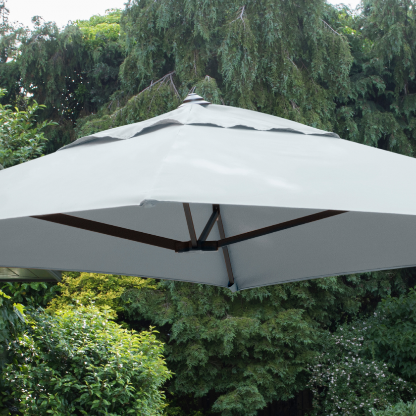 Wall Mounted Cantilever Parasol with Cover (Grey)