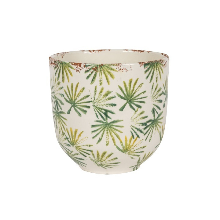 Grenada 20 01la indoor round palm planter light green 18cm dia