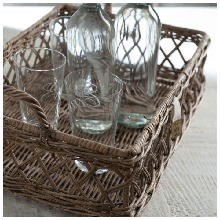 Avenue pierre wicker tray basket 45x30cm