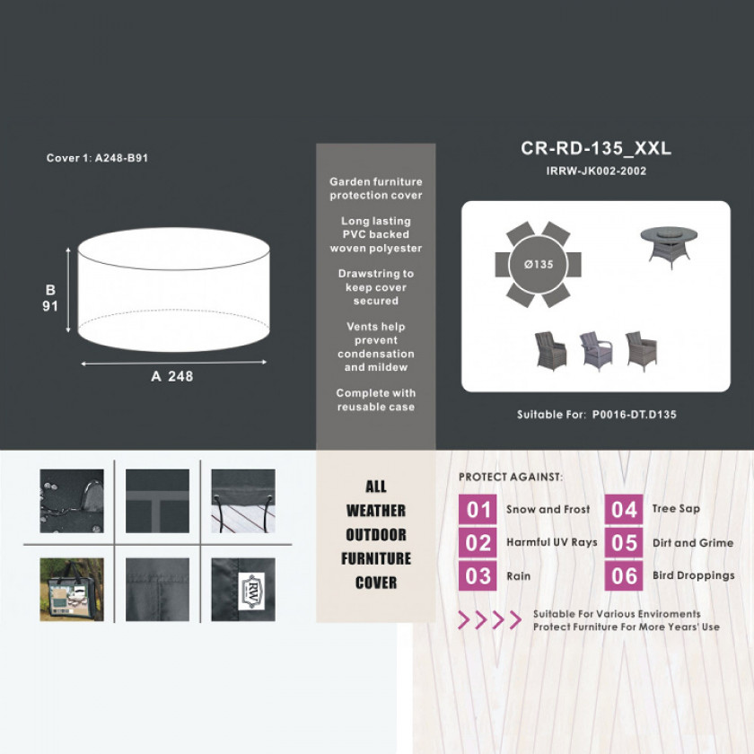 Protective Cover - 6 Seat Round Table Sets
