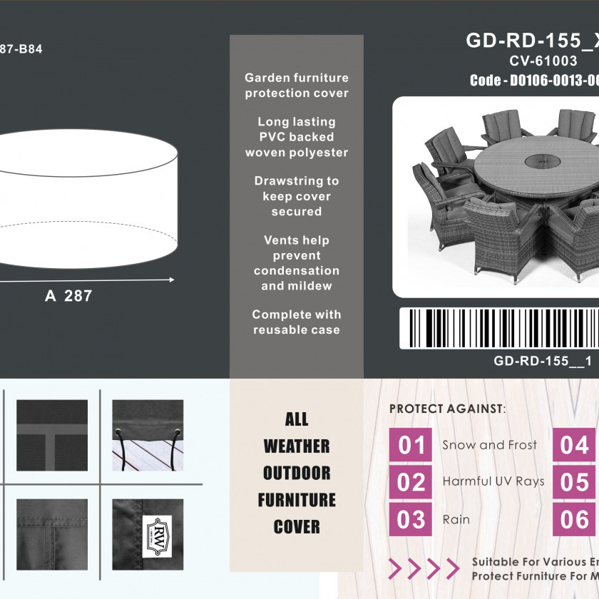 155cm Round Cover