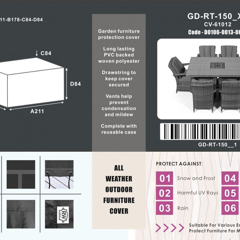Protective Cover - 150cm Rectangle Tables
