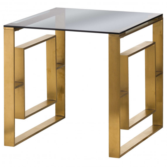 Vintage edwin side table brushed brass