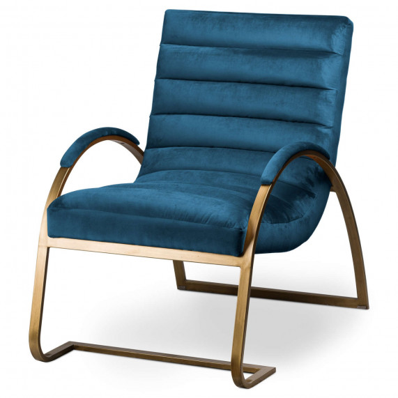 Vintage ark chair navy brass