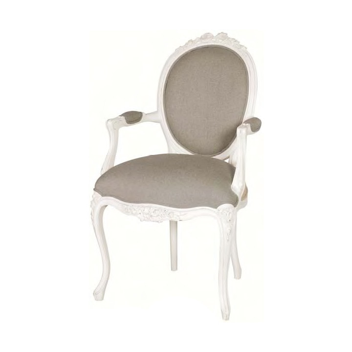 Upholstered antique armchair