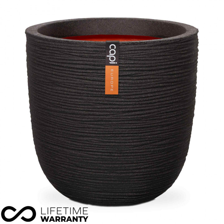 Nature rib egg planter nl black 54cm dia