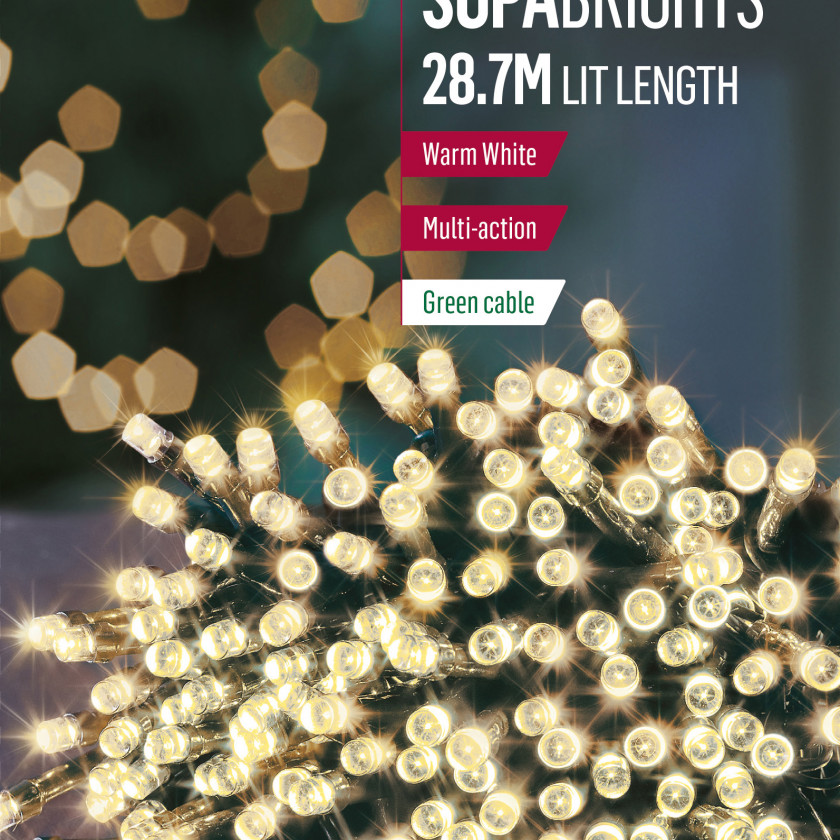 360 LED SupaBrights 28.7m LIT Legnth (C26) - Warm White