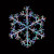 60cm white starburst snowflake with 300 multi coloured vintage gold led lights