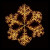 660 leds gold starburst snowflake 90cm with timer warm white