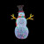 160 leds soft acrylic snowman 1 3m multi coloured