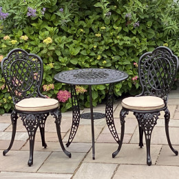 Toulouse bistro set hammered bronze