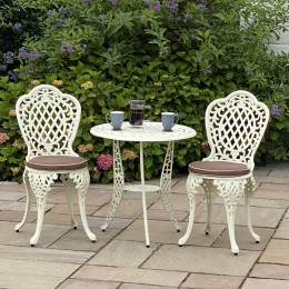 Toulouse bistro set hammered cream