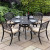 Toulouse 4 seater set with round table bronze