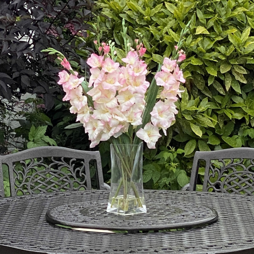 Toulouse - 8 Seater Set with Round Table & Lazy Susan (Bronze)