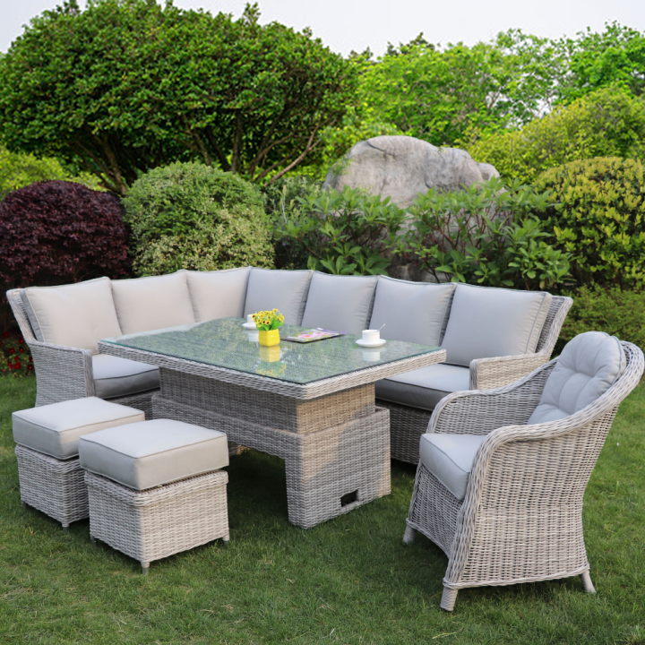 Portofino Corner Dining Set With Round Backed Chair Rathwood Portofino Corner Dining Set With Round, Portofino Outdoor Furniture