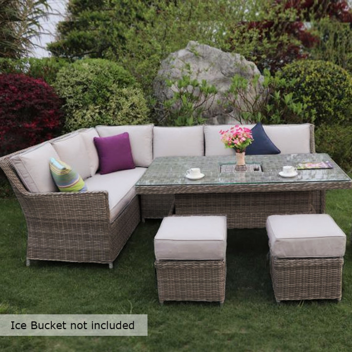 San marino corner dining set w rising table