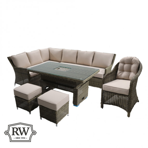 San marino corner dining set w rising t