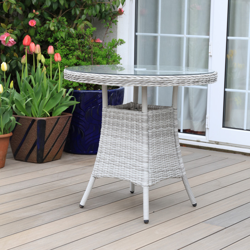 Bordeaux Rattan - Bistro Set (White Washed)