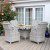 Bordeaux rattan 4 seater set with 120 cm round table white washed