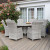 Bordeaux rattan 8 seater set with 165 cm round table white washed