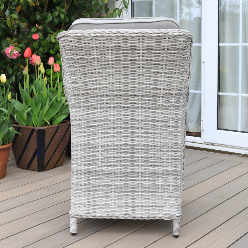 Bordeaux Rattan - 8 Seater Set with 165 cm Round Table (White Washed)