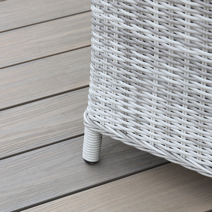 Bordeaux Rattan - 8 Seater Set with 165 cm Round Table (White Washed)