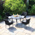 Bordeaux 4 seater set with round table