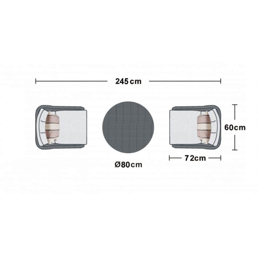 Boston - Bistro Set (Dark Grey)