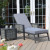 Chaumont sunlounger with side table